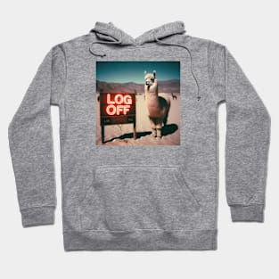 Log off alpaca Hoodie